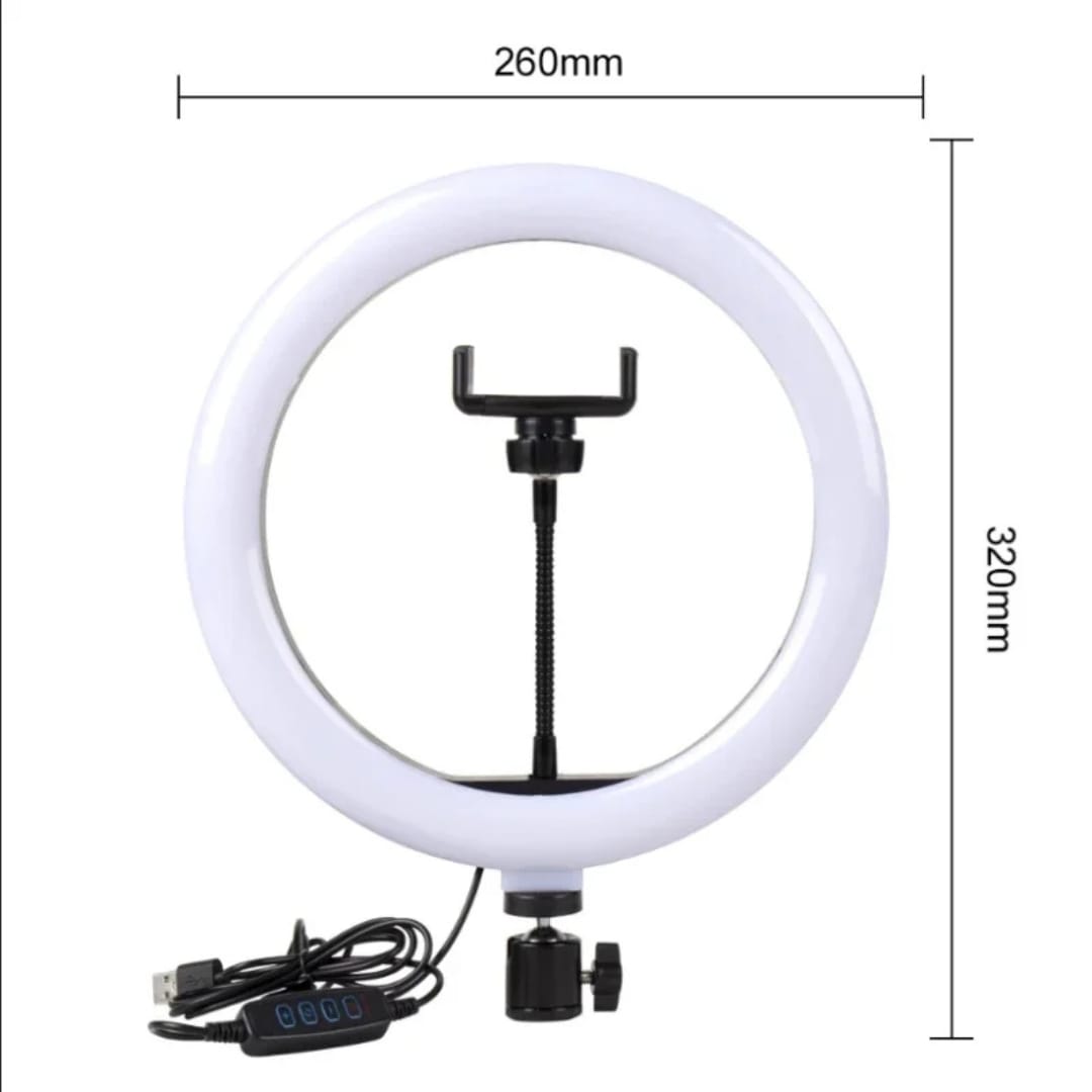 Aro Luz Led 26 Cm Tripode Ajustable